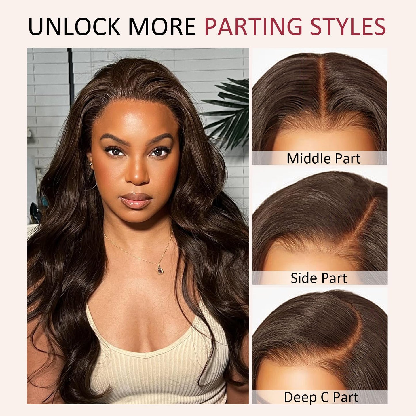 florrhair Natural Black 13×6 Lace Front Wig, 26 Inch HD Lace frontal Wavy Glueless Wigs,Synthetic Body Wavy Pre Plucked Wig with Baby Hair for Women Daily Party Use,Heat Resistant Fiber Wig