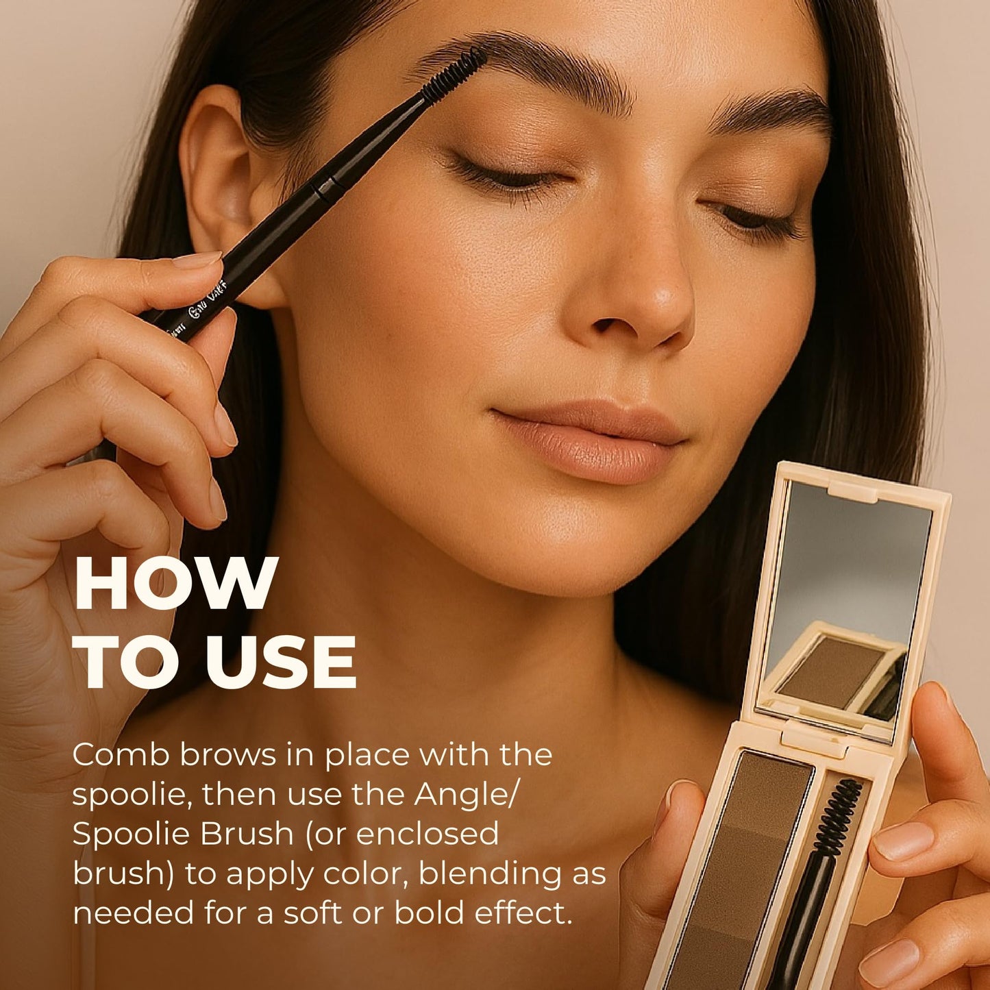 Beauty For Real Brow Max Ombre Brow Powder, Light - Shapes, Balances & Defines Eyebrows - Long-Wear Formula - Vegan, Cruelty Free & Paraben Free