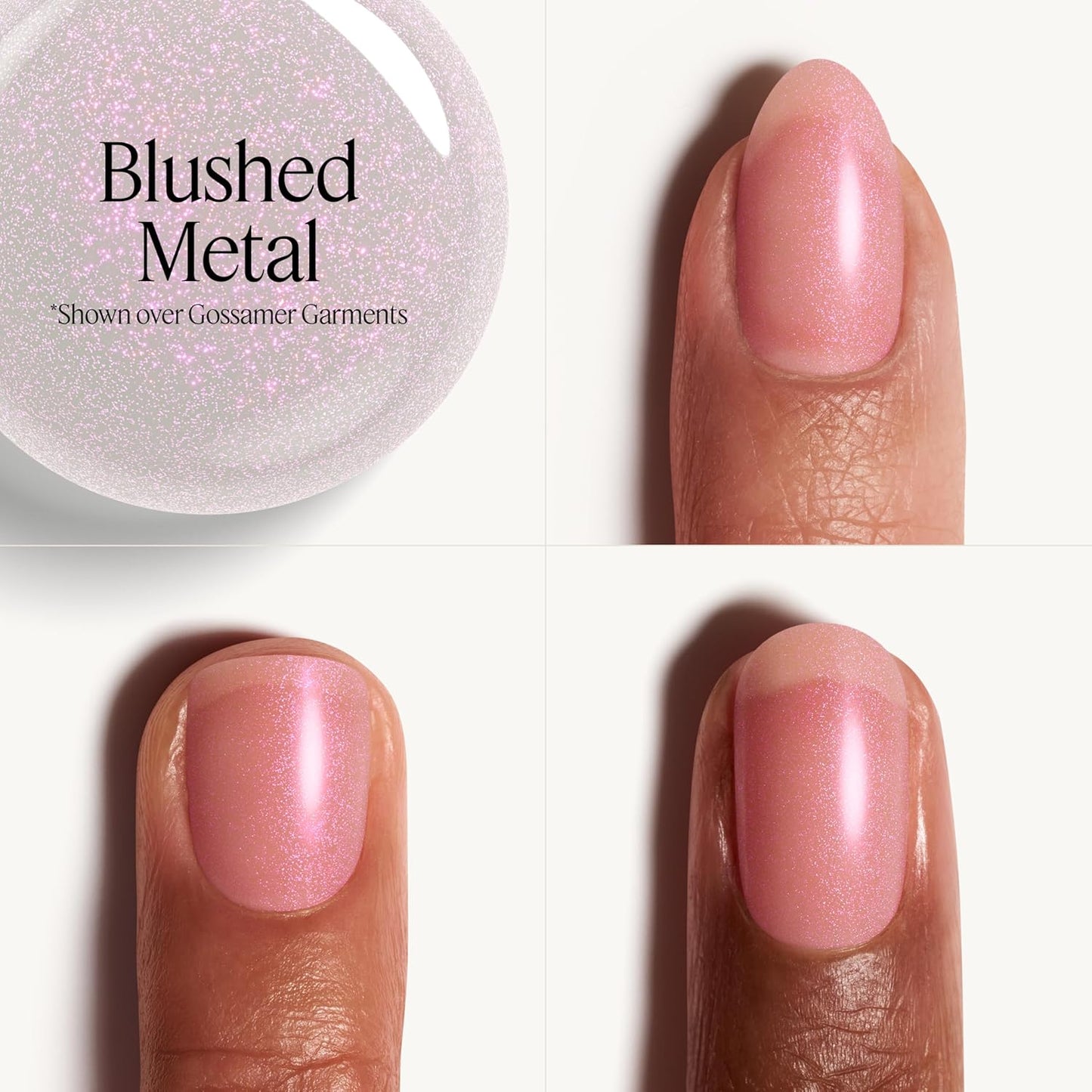 Essie Gel Couture Nail Polish - Vegan Metallic Glaze Top Coat | Blushed Metal, 0.46 Fl Oz