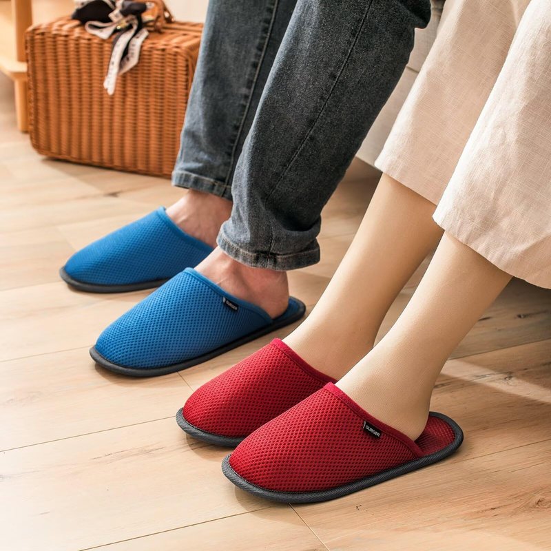 BUGUKI Spa Slippers Set Non-Disposable Washable Non-Slip Guest Slippers for Spa, Hotel, Party Guest and Bedroom, Set of 4 Pairs