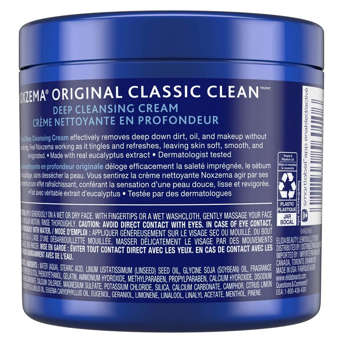 Noxzema Face Wash, Large Jar 6-Pack – Original Deep Cleansing Cream, Face Cleanser, 12 Oz Ea
