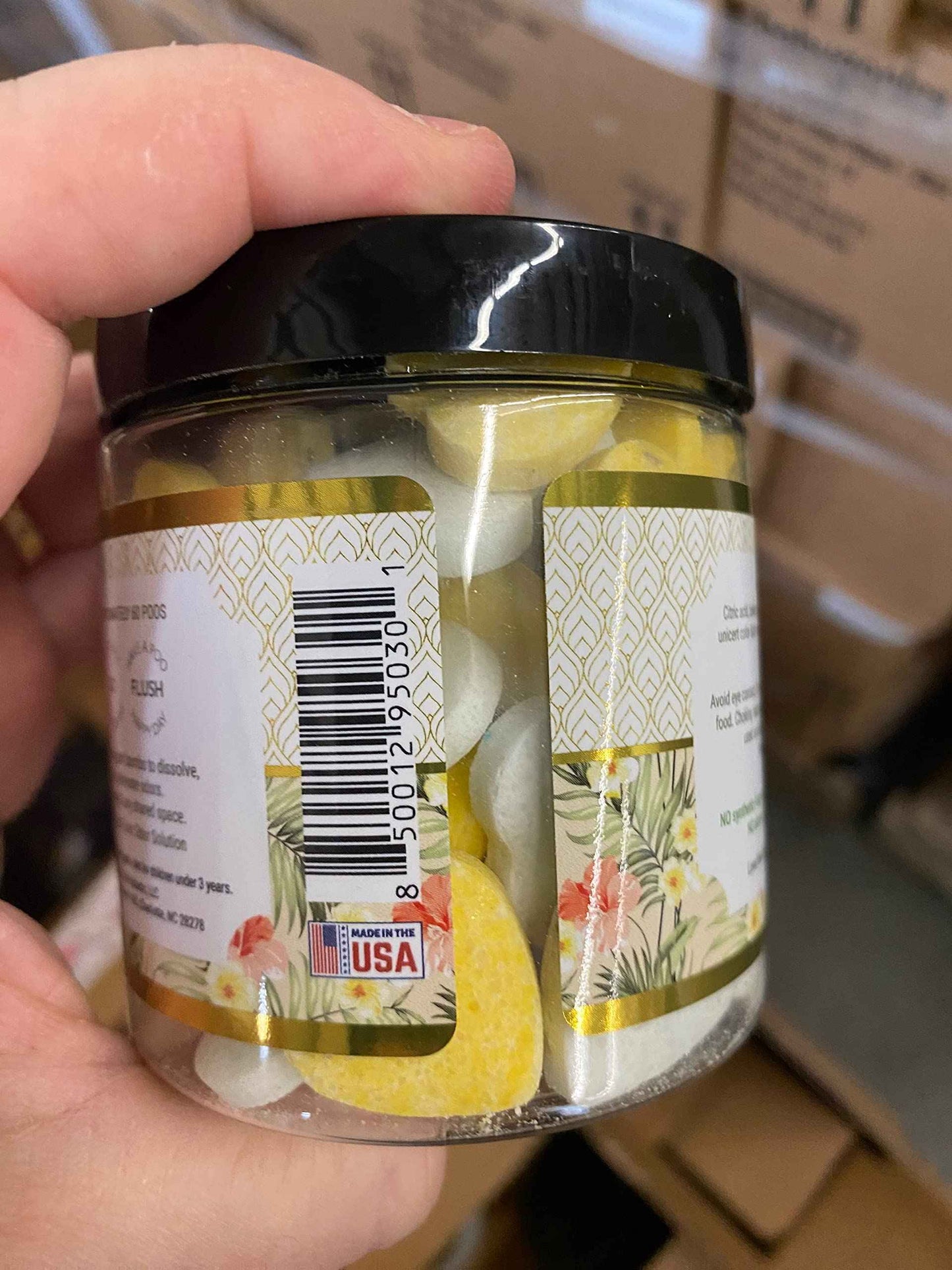 Wabi Whiffs Fizzing Toilet Bombs – Bling | Natural Bathroom Deodorizer | Odor Eliminator Tablets for Freshness & Cleanliness | Eco-Friendly Septic Safe Tablets | 60 Count |