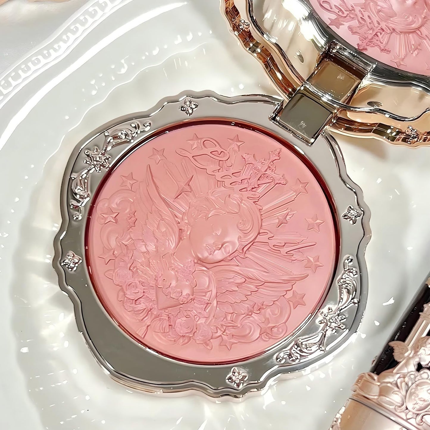 Flower Knows Little Angel Cream Blush,Warm Pink Hydrating Blush for Cheeks,Buildable & Blendable Dewy Face Makeup,Soft Long-Lasting Cute Make Up for Women & Girls,0.21 Oz(04 Rose Ashes)
