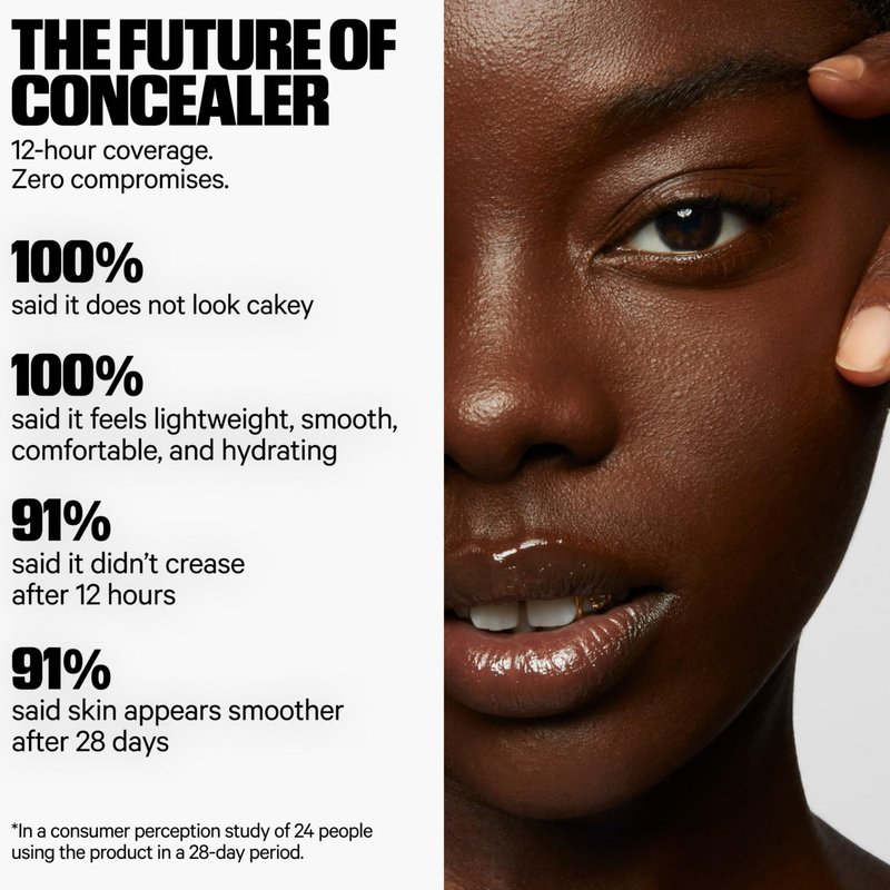 Milk Makeup Future Fluid All Over Cream Concealer, 4N (Fair with Neutral Undertones) - 0.28 fl oz - Medium-to-Full Coverage - Up to 12-Hour Wear - Crease-Proof Finish - Vegan, Cruelty Free