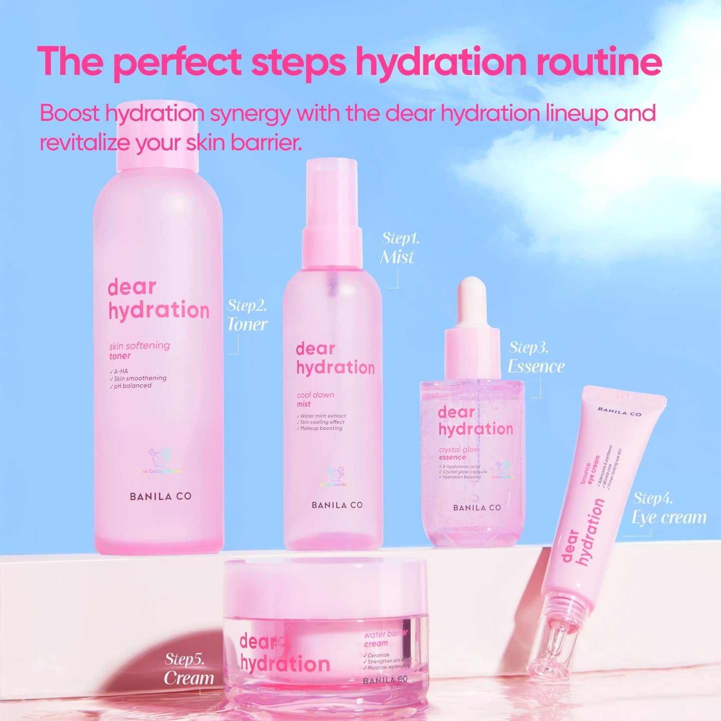 BANILA CO Dear Hydration Water Barrier Cream | Lightweight Moisturizer for Soft Skin | Improve Skin Barrier with Ceramide | Dermatologist Tested (50ml / 1.69 fl oz)