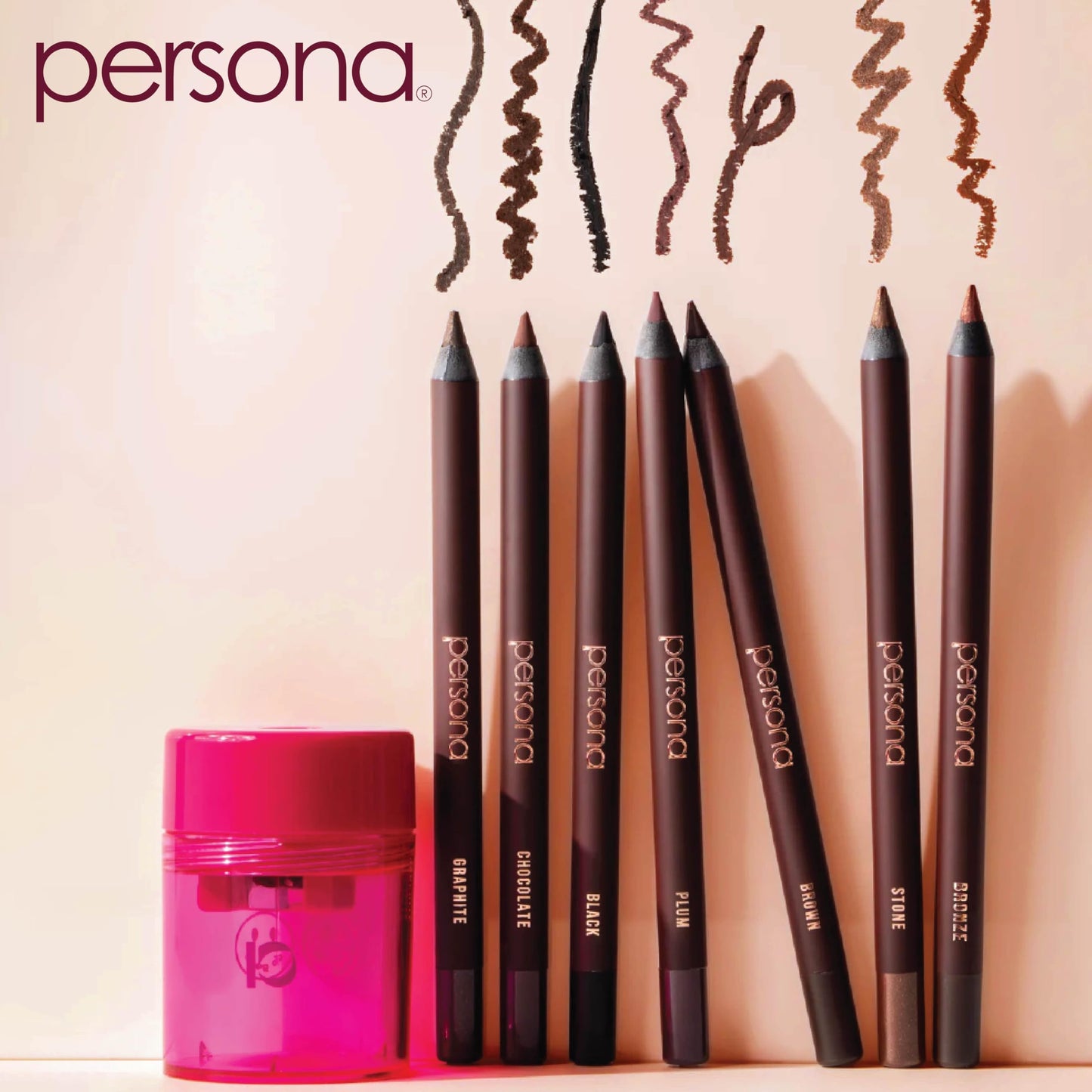 PERSONA 24HR Black Waterproof Eyeliner Pencil | Creamy, Smudgeable Pencil for Lash Line & Waterline | All-Day to All-Night Wear | Vegan, Cruelty-Free, Paraben-Free | Made in USA