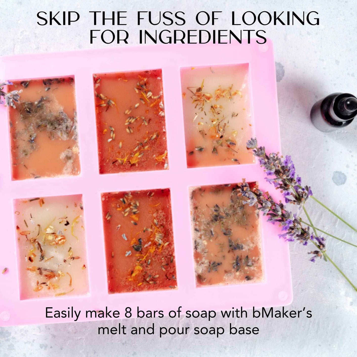 bMAKER All-Natural Goats Milk Melt and Pour Soap Base (2lb Blocks) - Moisturizing and Nourishing for Skin, Soap Making Supplies, Goat Milk Soap, Soap Base for Soap Making Melt and Pour