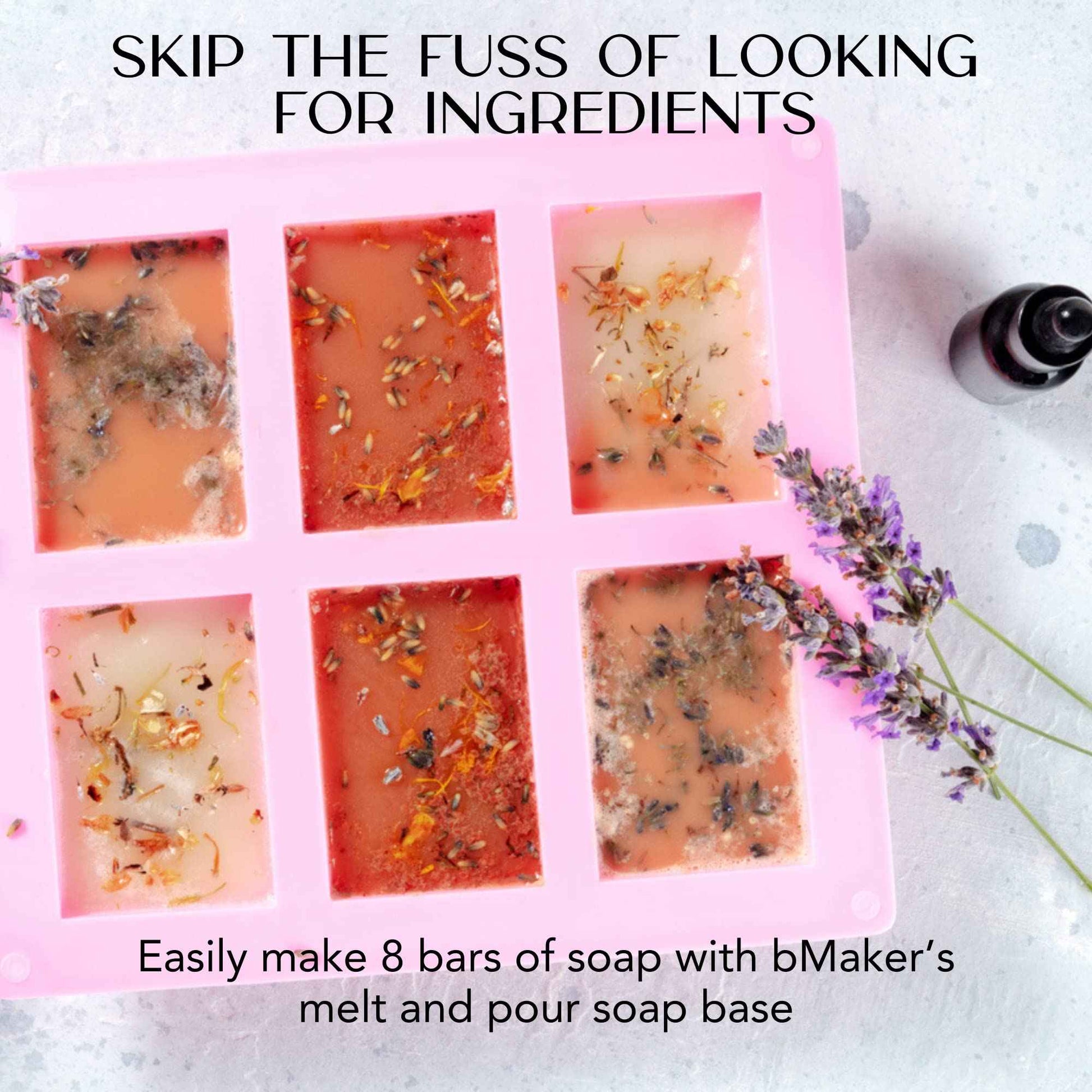 bMAKER All-Natural Goats Milk Melt and Pour Soap Base (2lb Blocks) - Moisturizing and Nourishing for Skin, Soap Making Supplies, Goat Milk Soap, Soap Base for Soap Making Melt and Pour