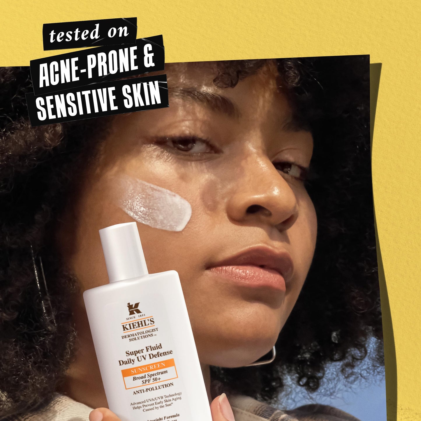 Kiehl's Super Fluid UV Defense Daily Facial Sunscreen SPF 50+, Lightweight Matte Finish, Protects Against UVA/UVB Rays & Pollution, Vitamin E & Baicalin, Non-comedogenic, Paraben-free - 1.7 fl oz