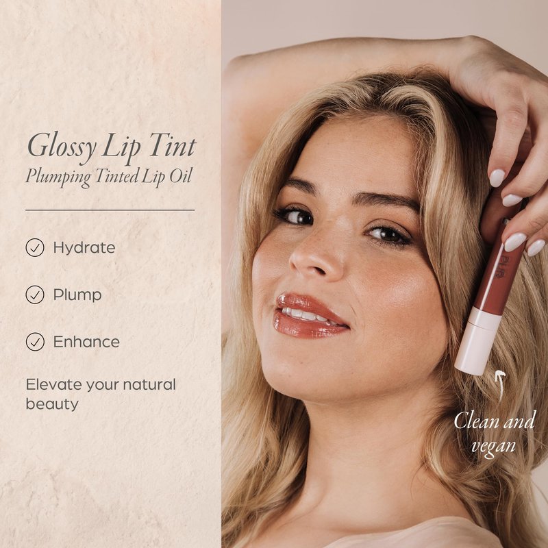 PÜR MINERALS Glossy Lip Tint, Plumping Tinted Lip Oil, Blackberry Smash (Deep Berry) - Hydrate & Plumps with Buildable, Non-Sticky & High Shine Formula - Jajoba Oil, Vitamin E & Pomegranate Extract