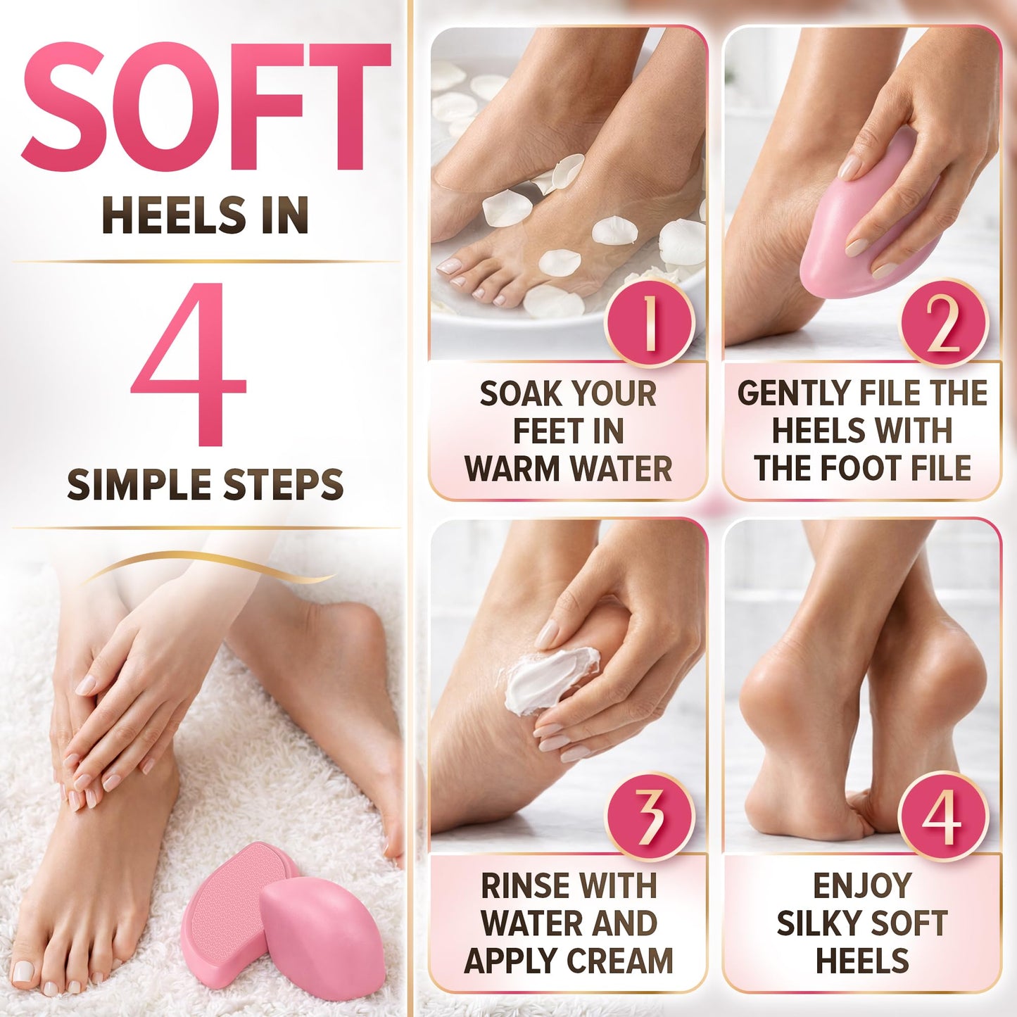 4.6" Nano Glass Foot File for Pedicure, Cracked Heels & Dead Skin