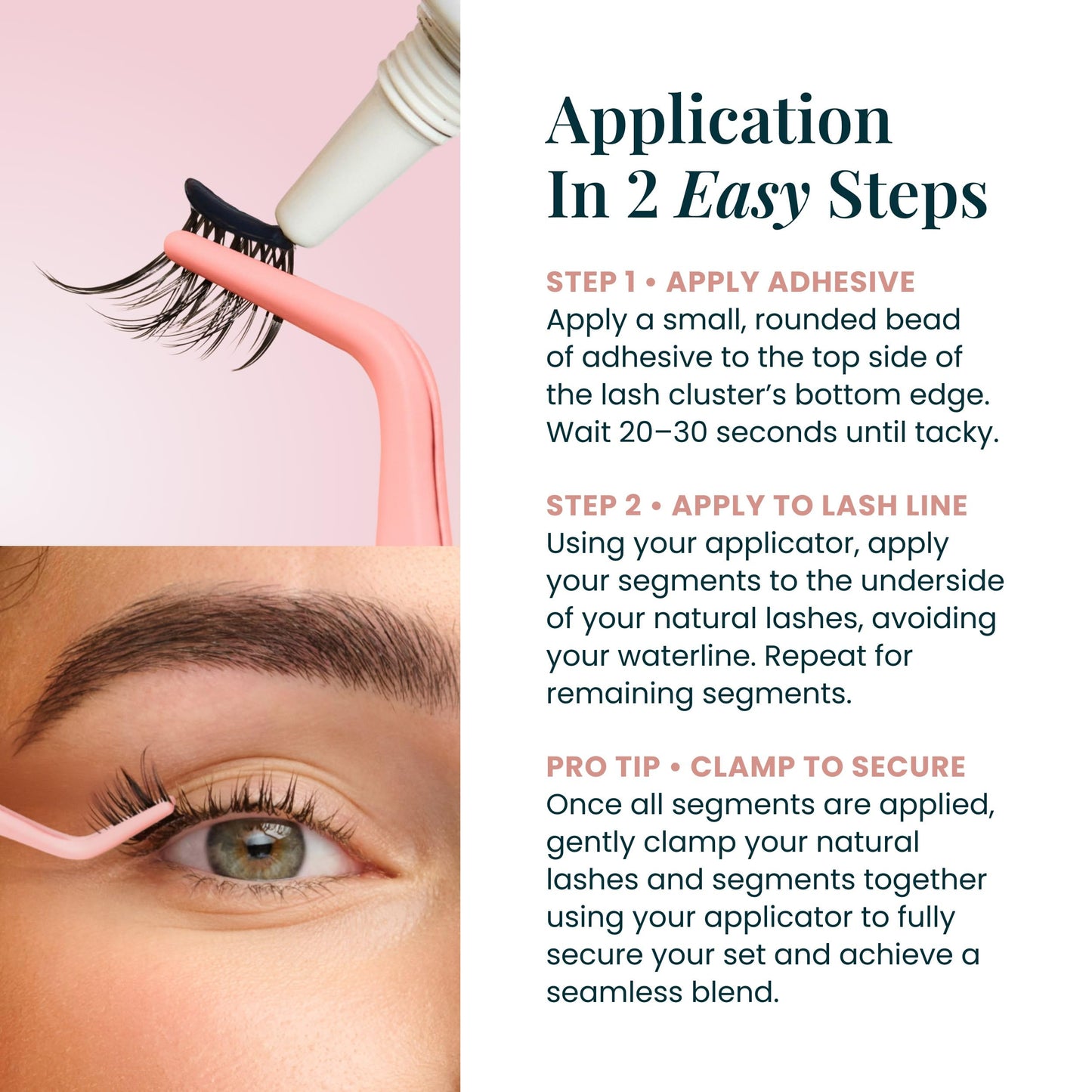 FlutterHabit Water Lily (1.0) Lash Clusters for Women, Salon Quality At Home Eyelashes Extension Kit, 6 Lash Sets, No Lash Glue Included