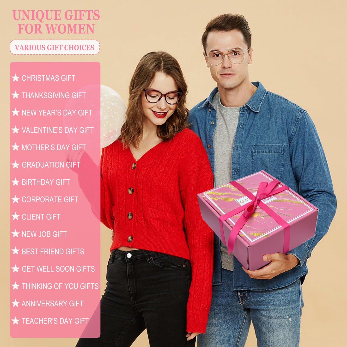 GINJKGO Mothers Day Gifts for Women –Friendship Gifts for Women,Valentines Gift for Her, Anniversary Birthday Gift Ideas for Sister Bestie Friends