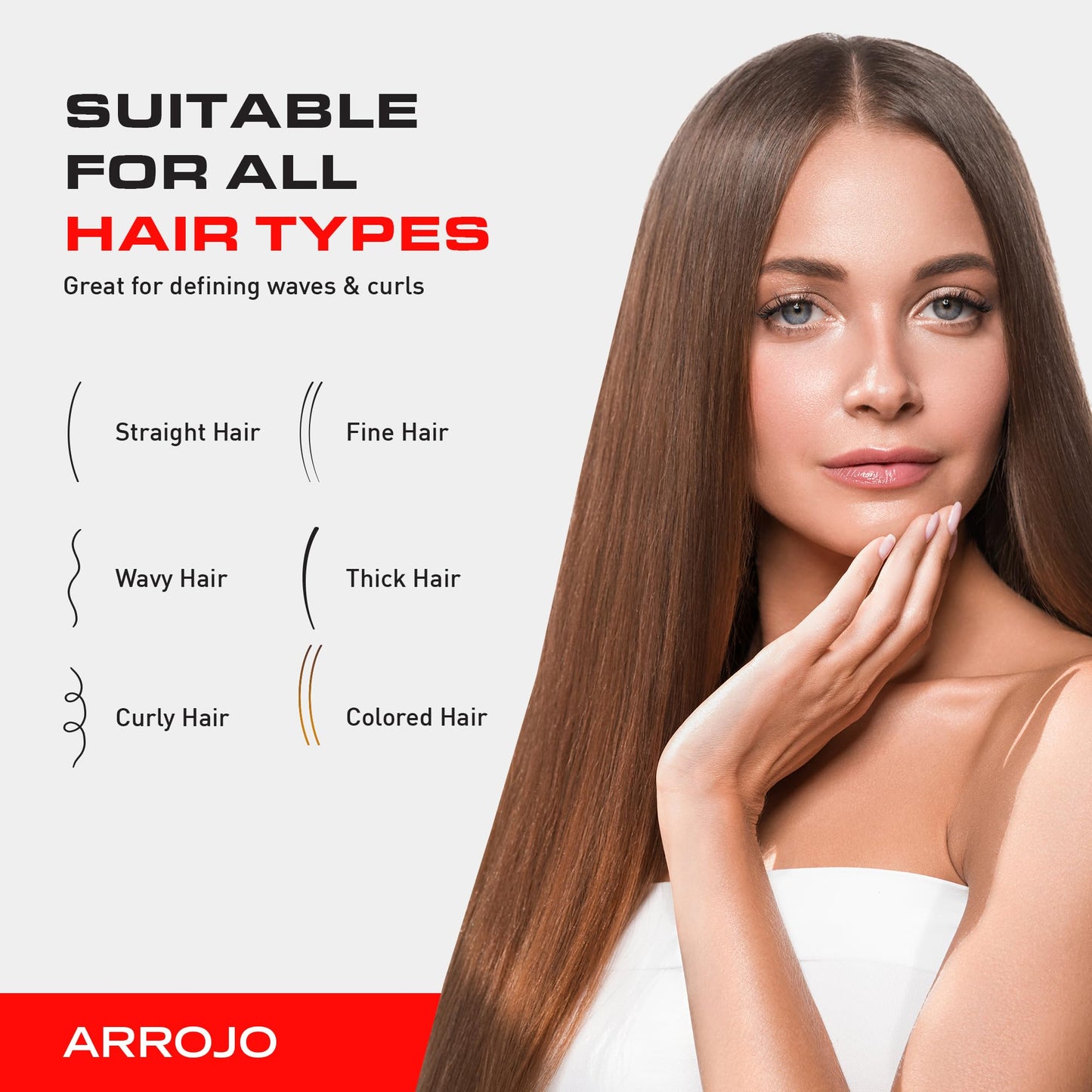 Arrojo Elixer Defrizzing Curl Gel, 6 fl oz – Color-Safe, Protein-Rich Straight & Curly Hair Gel with Gensing - Paraben-Free & Sulfate Free & Cruelty-Free Oil for Shiny, Freeze-Free Hair