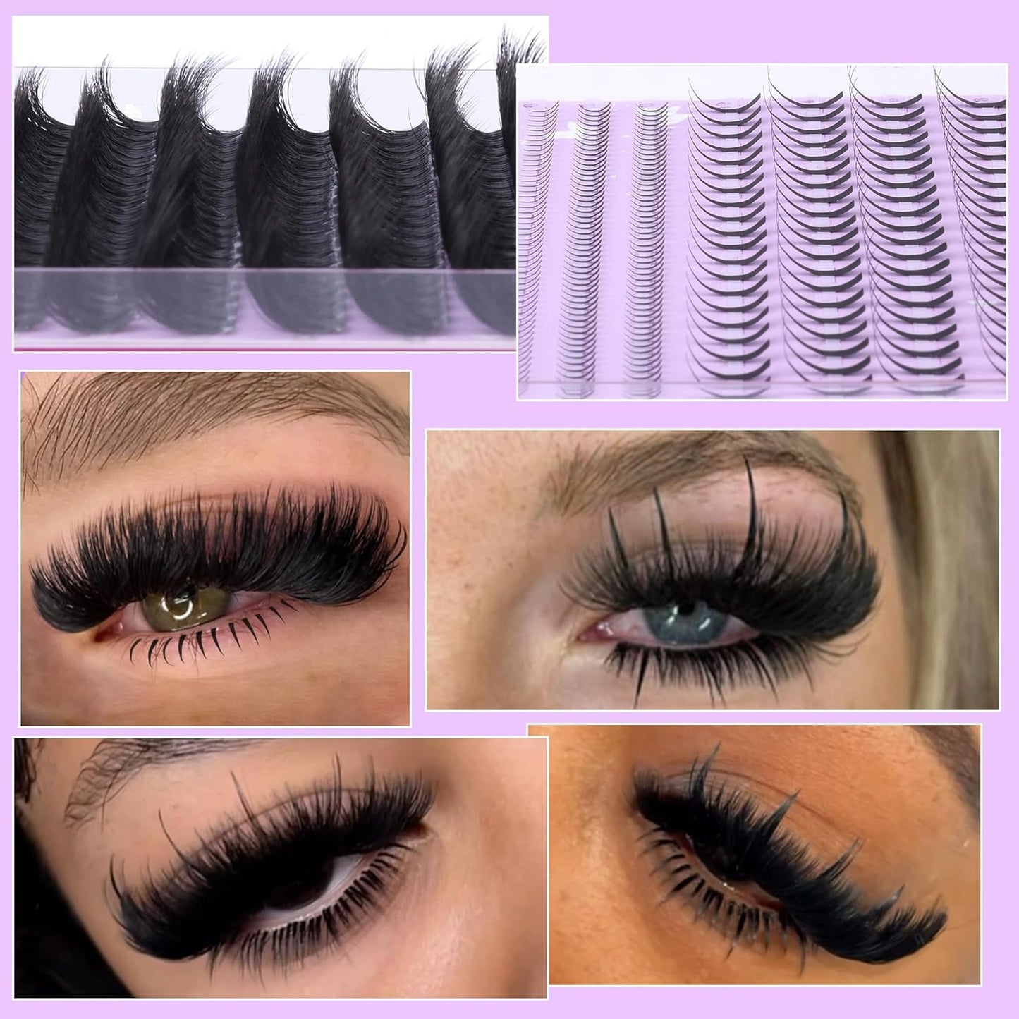 Winifred Bottom Lash Clusters Thick Volume Lower Lash Extension DIY Individual Lashes Bottom Clusters Lashes for Cluster Eyelash Extensions (168pcs)