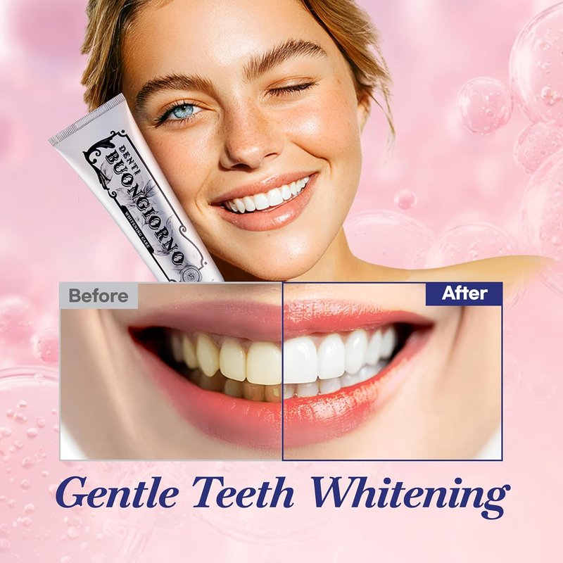 Peach Mint Whitening Toothpaste - Fluoride-Free Formula with Advanced Hydrogen Peroxide for Stain Removal | 3.52 fl oz