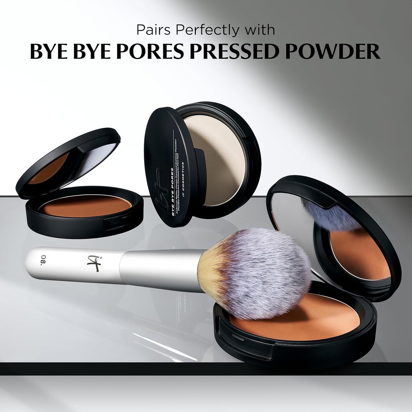 Heavenly Luxe Wand Ball Powder Brush #8 - Flawless Face Powder Application - Soft, Poreless Bristles
