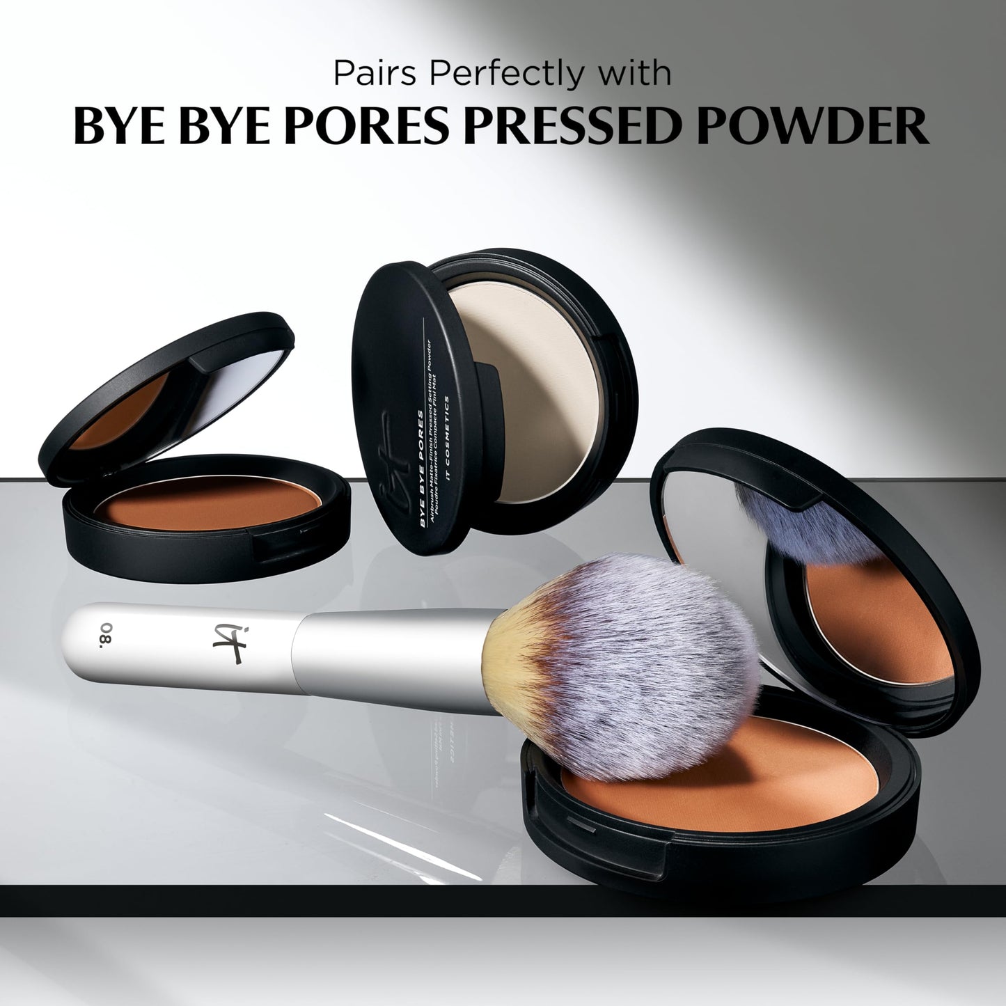IT Cosmetics Heavenly Luxe Wand Ball Powder Brush #8 - For Face Powder Foundation - Poreless, Flawless Application - Soft Bristles
