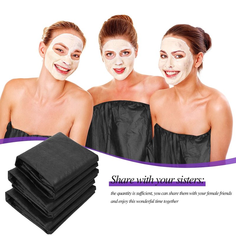 Geyoga Disposable Spa Wraps for Women - 20 Pcs Non-Woven Bath Robes | Adjustable Closure for Sauna & Salon Use