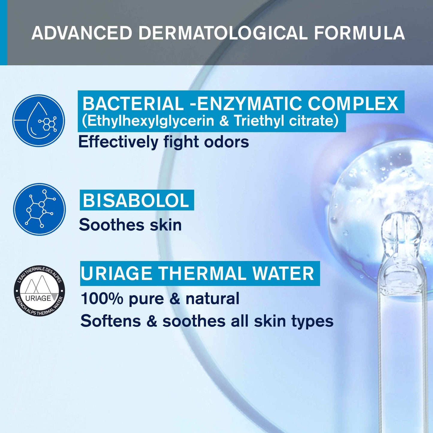 Uriage - Deodorant for Sensitive Skin 50ml, 1.69 oz- Daily Freshness - Aluminum-Free Formula - No alcohol - 24-Hour Odor Protection, Suitable for Sensitive Skin, No White Marks, Unisex Fresh Fragrance