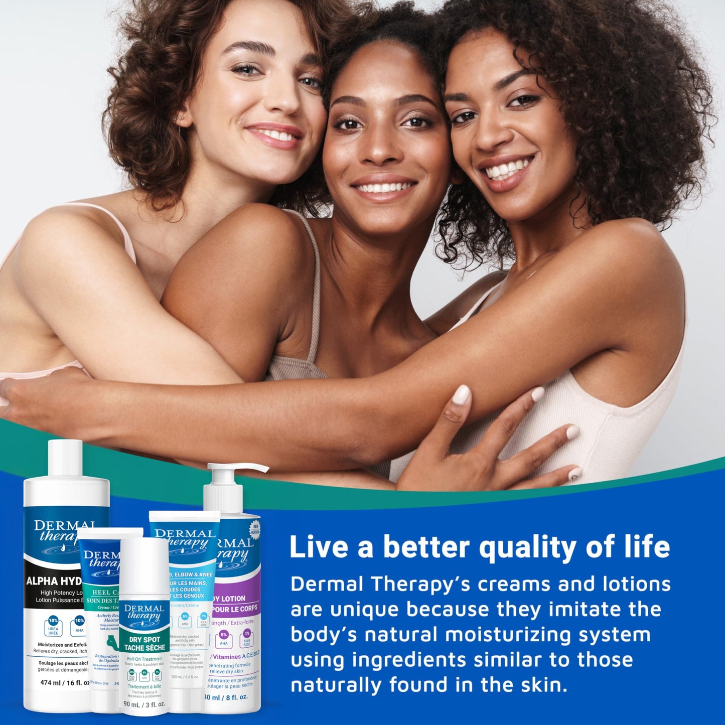 Dermal Therapy Extra Strength Body Lotion – Hydrating Formula with 10% Urea and 5% Alpha Hydroxy Acids | Helps Smooth and Moisturize Dry Skin | 8 fl oz (2-Pack)