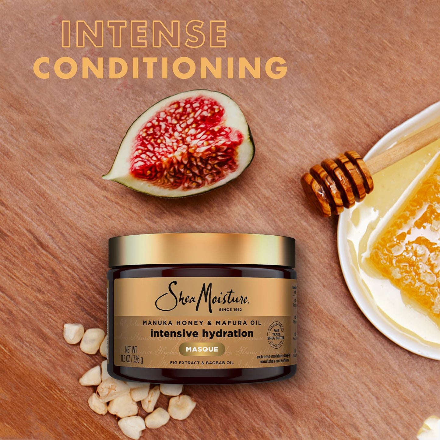 Shea Moisture Hair Mask - Manuka Honey & Mafura Oil for Extra Dry, Damaged Hair | 12 Oz Each, 2-Pack