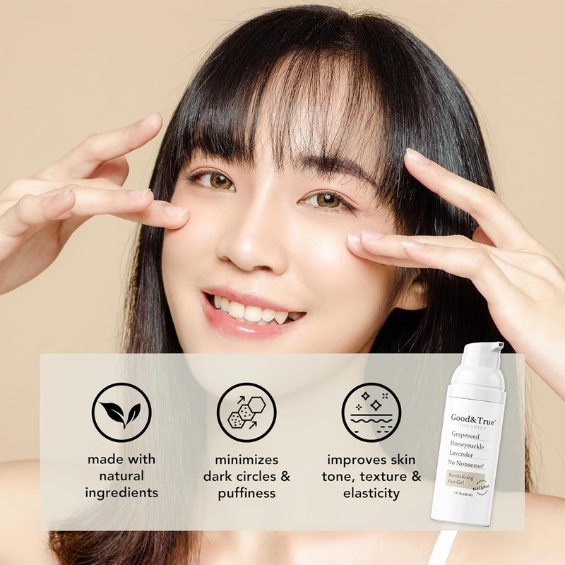 Revitalizing Eye Gel - Good & True Organics 15ml for Brightening & Hydration