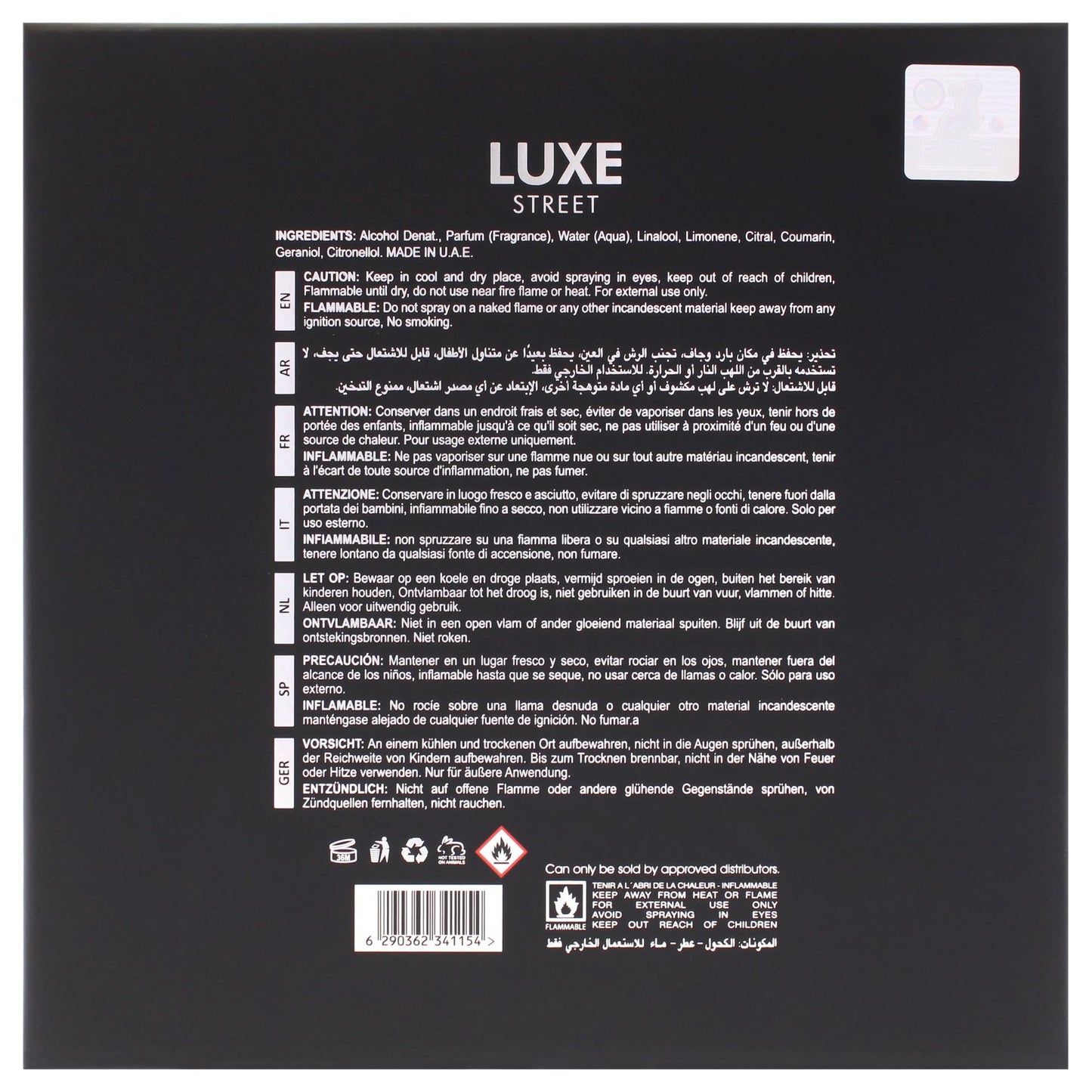 Maison Alhambra Luxe Street – Citrus, Spicy, Amber, Sweet – Eau de Parfum Spray Long-Lasting Fragrance for Unisex, 3.4 Ounce / 100 ml