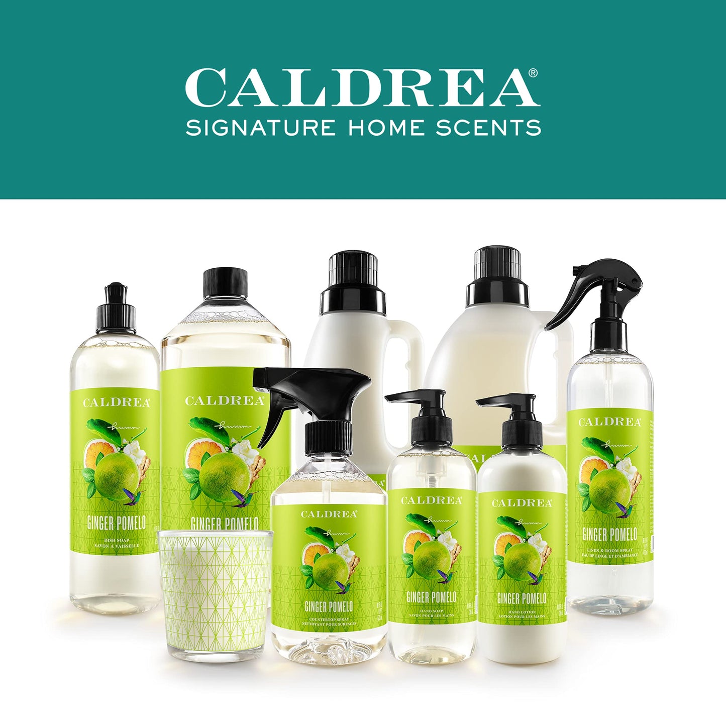 Caldrea Hand Soap Refill, Aloe Vera Gel, Olive Oil and Essential Oils to Cleanse and Condition, Ginger Pomelo Scent, 32 oz