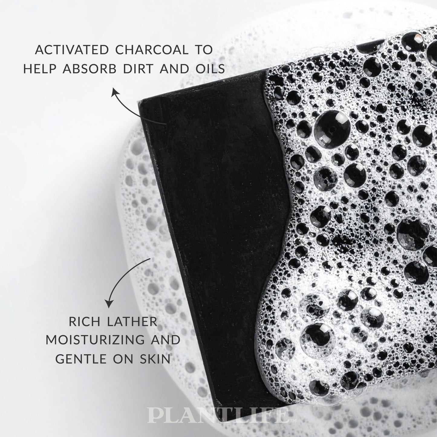 Plantlife Black 6-Pack Bar Soap - Moisturizing and Soothing Soap for Your Skin - Hand Crafted Using Plant-Based Ingredients - Made in California 4.5oz Bar