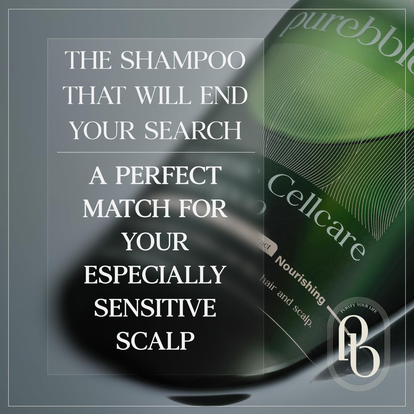 PUREBBLE Nourishing Botanic Cellcare Shampoo 500ml, 16.90 fl oz | Sulfate-Free, Paraben-Free and Color-Safe | pH Balancing