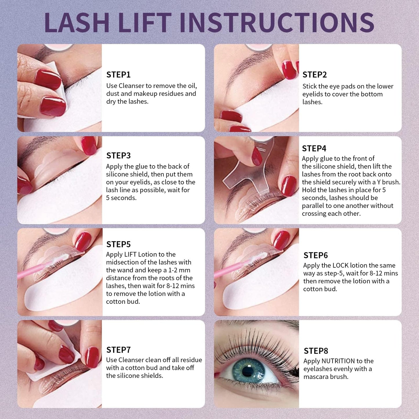 Libeauty Lash Lift Kit & Brow Lamination, Korean Made Eyelash Perming Lotion for Home Salon, Professional DIY Curling Starter Set with Strong Glue & Individual Sachets, 20 Pcs