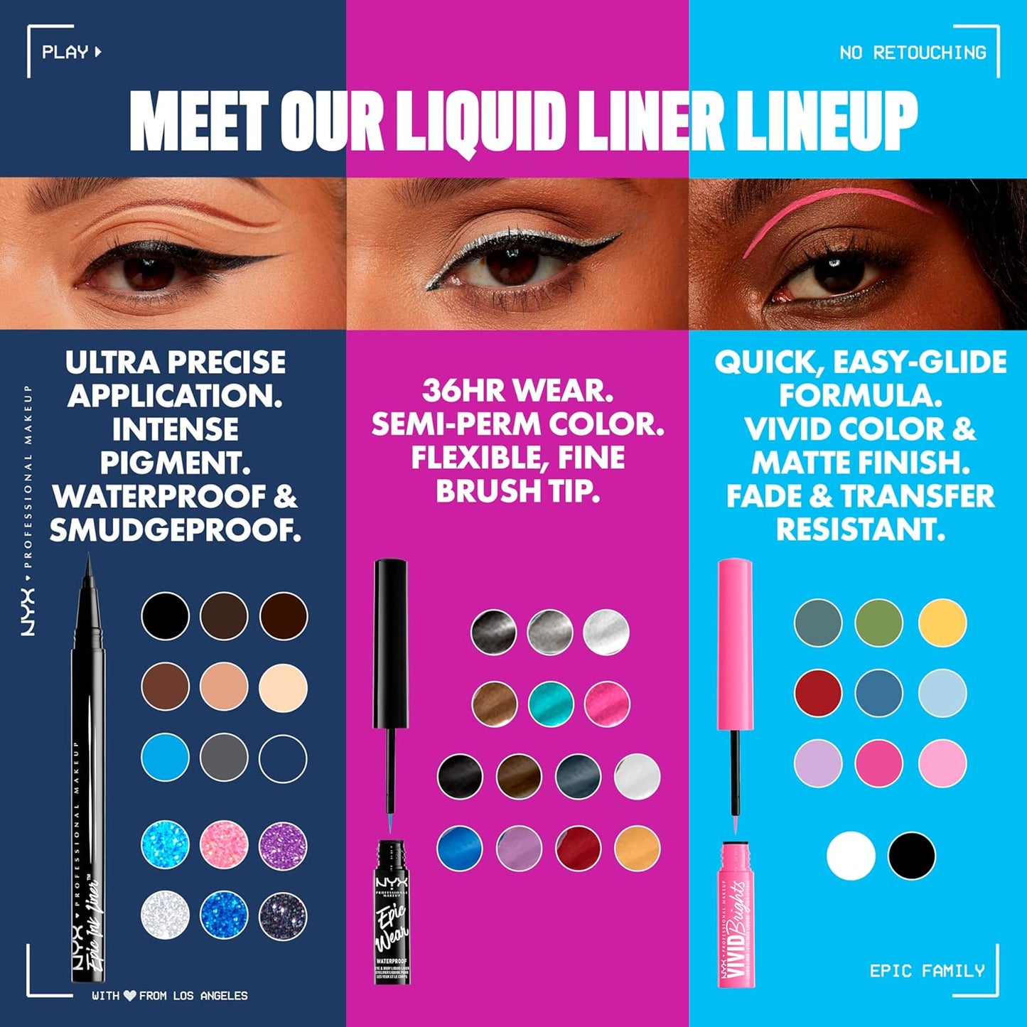 NYX Epic Ink Liner | Waterproof Matte Liquid Eyeliner - Deep Navy