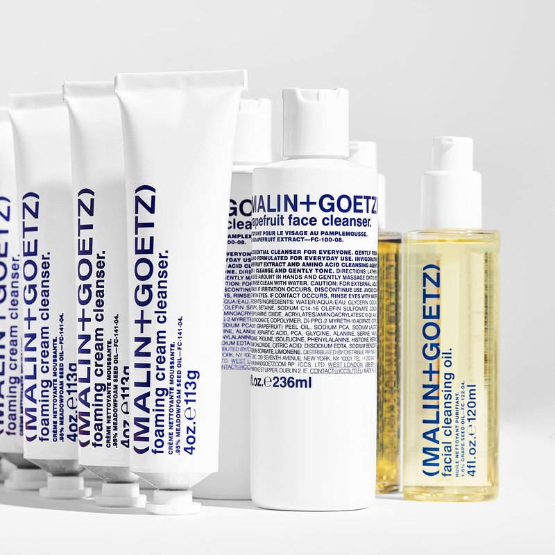 MALIN+GOETZ Foaming Cream Cleanser | Gentle Daily Cream-to-Foam Face Wash with Jojoba Milk, Prebiotics + Ceramide-Rich Glycolipids | Non-Stripping, pH-Balanced Formula | Vegan + Cruelty-Free (4 Fl Oz)