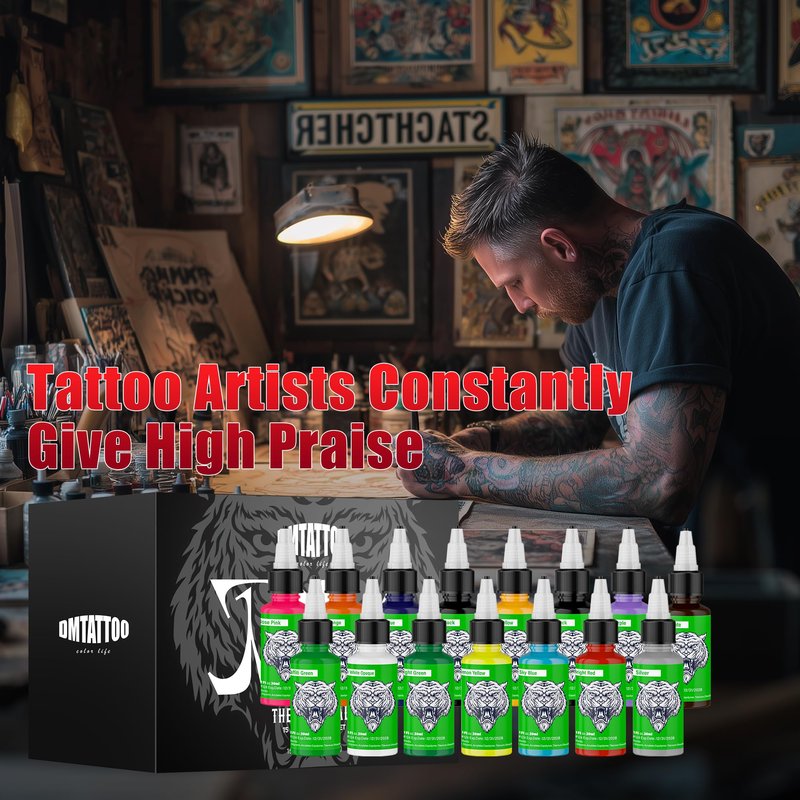15 Colors Tattoo Ink Set,1oz (30ml) Tattoo Ink Colors Set for Shading&Outlining,Professionals Tattoo Pigments for Tattoo Body Art
