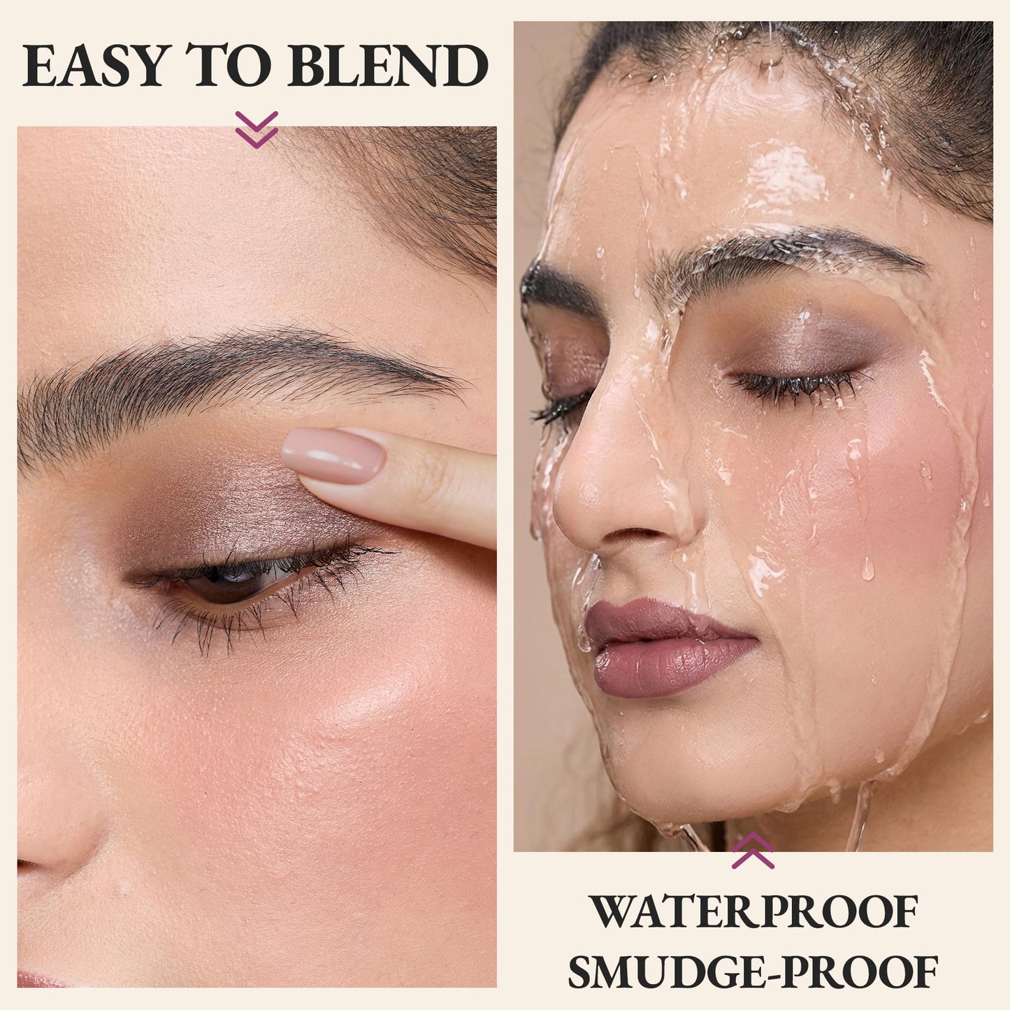 exmiloo Cream Eyeshadow Stick, Mauve Taupe Shimmer Duo