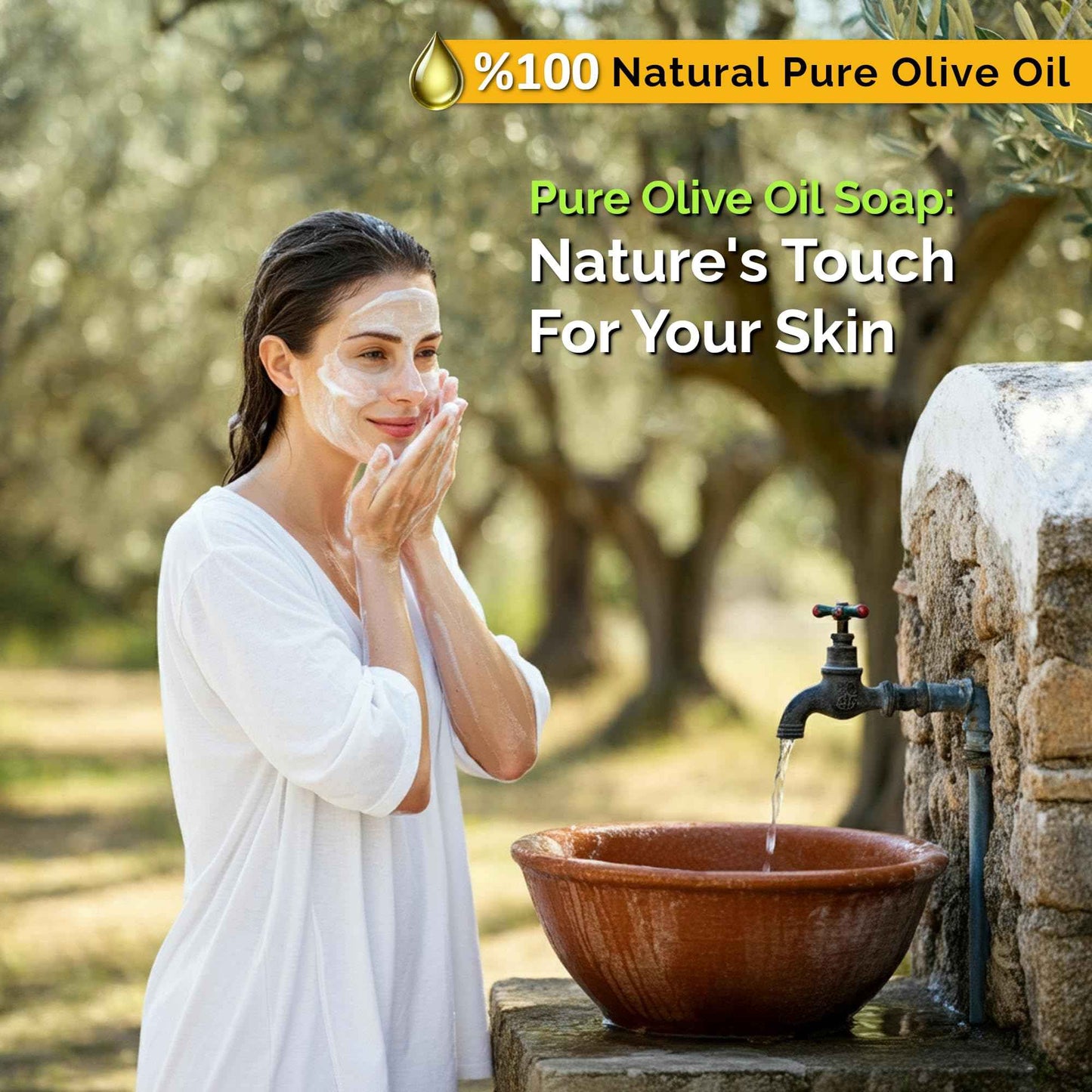 World’s Highest Olive Oil Content Soap – 100% Natural, Handmade & Moisturizing, Gentle for Sensitive Skin, Eczema & Psoriasis Relief, Unscented, Chemical-Free, Hypoallergenic, Face & Body Bar