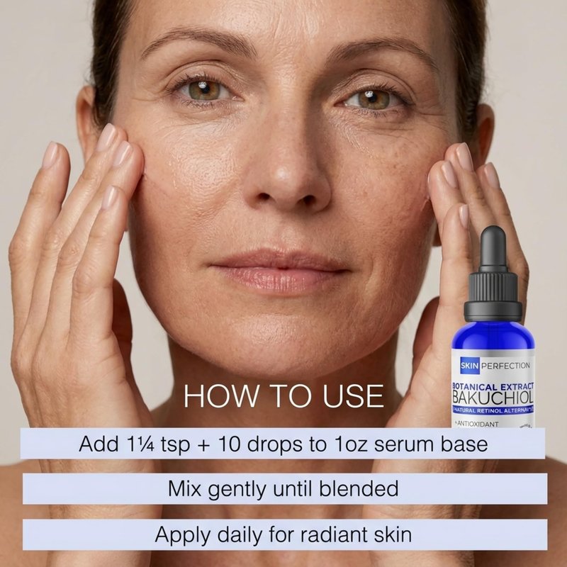Skin Perfection Bakuchiol Natural Alternative To Retinol Resurface, Glow, Improve Tone Texture Radiance Plant-based Bio-retinol Vegan Gluten-free .5 Oz 300 Drops