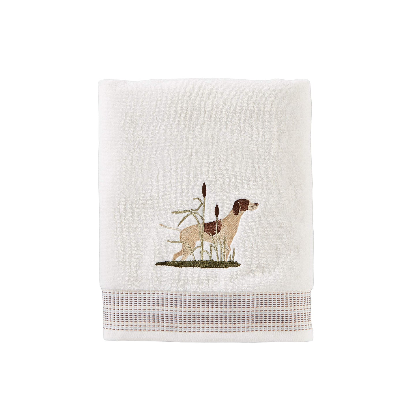SKL Home Adirondack Dogs Bath Towel, White
