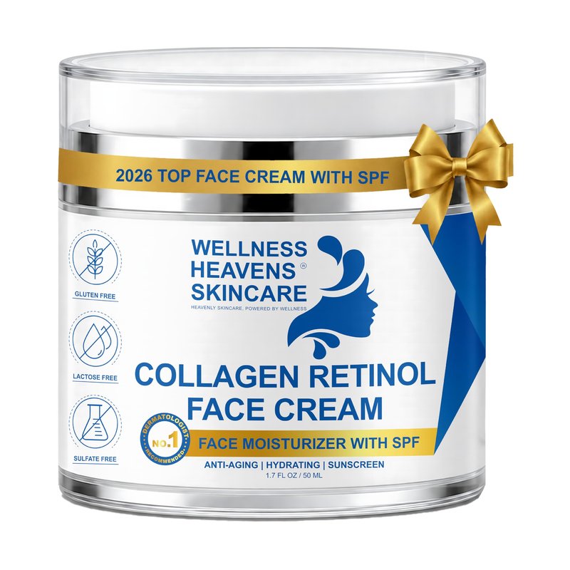 Anti-Aging Face Moisturizer for Face, Face Moisturizer with SPF, Collagen, Retinol, Hyaluronic Acid Cream, Age-Defying, Lift & Firm Cream, Sunscreen for Face, Lotion, Great for Dry, Aging Skin 1.7oz
