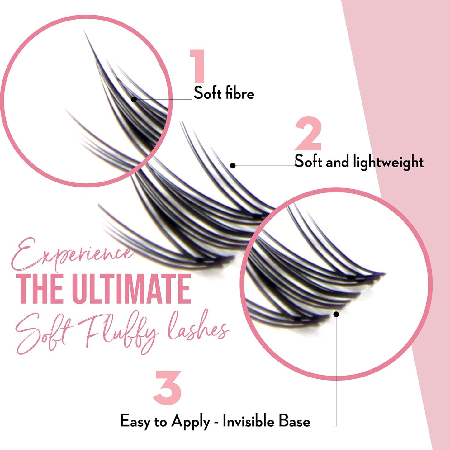 DIY Individual Lash Extension Kit - 140 Pc Miss Wispy Clusters, Waterproof Bond & Seal | Eyelash Applicator & Remover