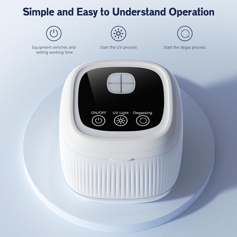 Ultrasonic Retainer Cleaner Machine - 3-in-1 with UV & Degassing Technology | Efficient for Dentures, Mouth Guards, Braces & Jewelry