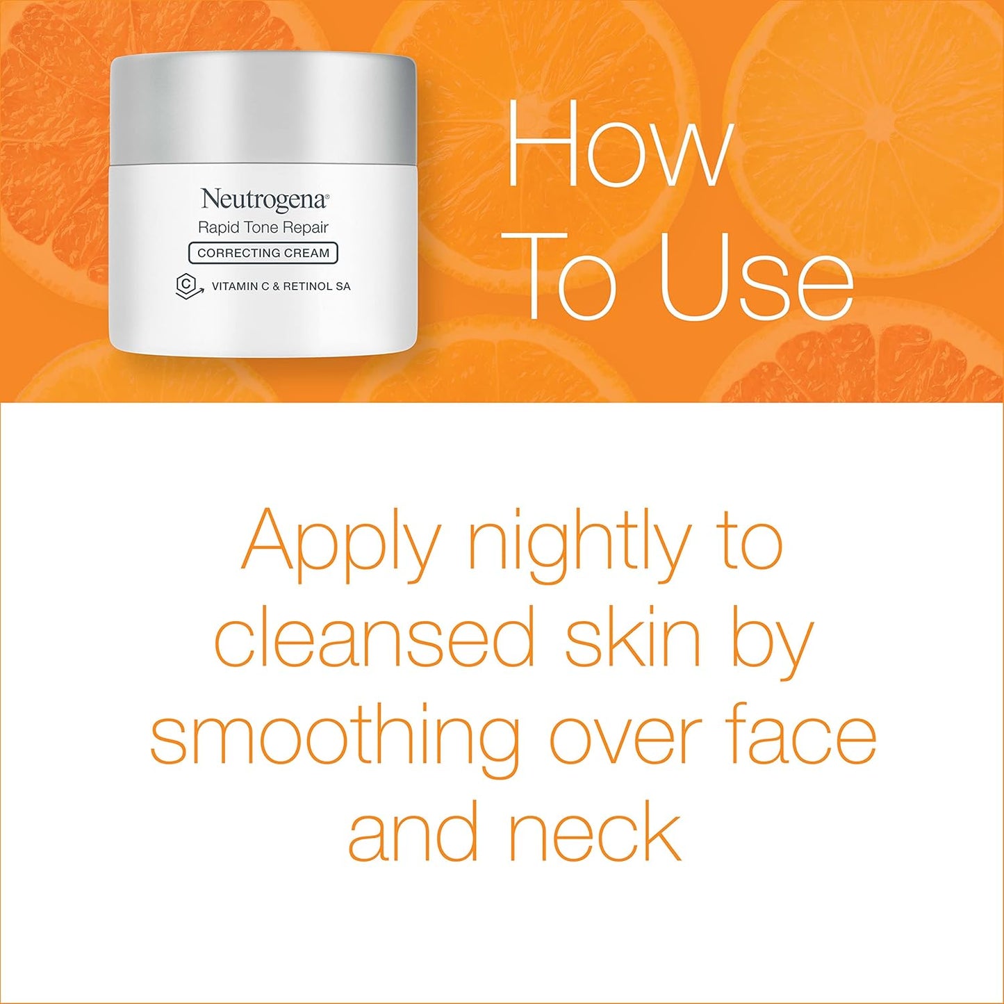 Neutrogena Rapid Tone Repair Cream - Retinol & Vitamin C Face Moisturizer for Dark Spots | 1.7 oz