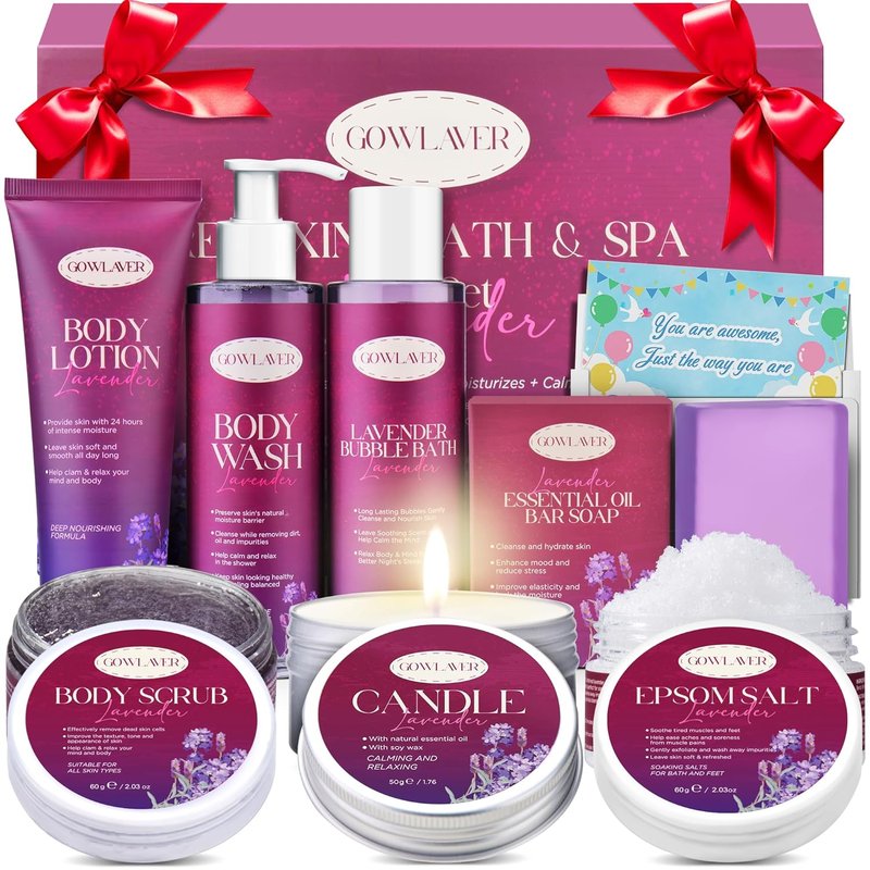 Relaxation Spa Basket - Stress Relief Gift Set for Women | Self-Care Package for Mom, Sister, Wife, or Best Friend