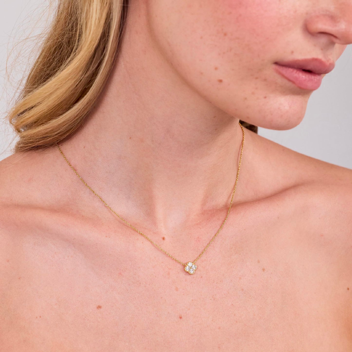 Electric Picks Camilla Clover Necklace for Women, 14k Gold Plated 4-Leaf Pendant Necklace, Designer-Inspired Lucky Charm Jewelry, Tarnish-Resistant Layering Necklace