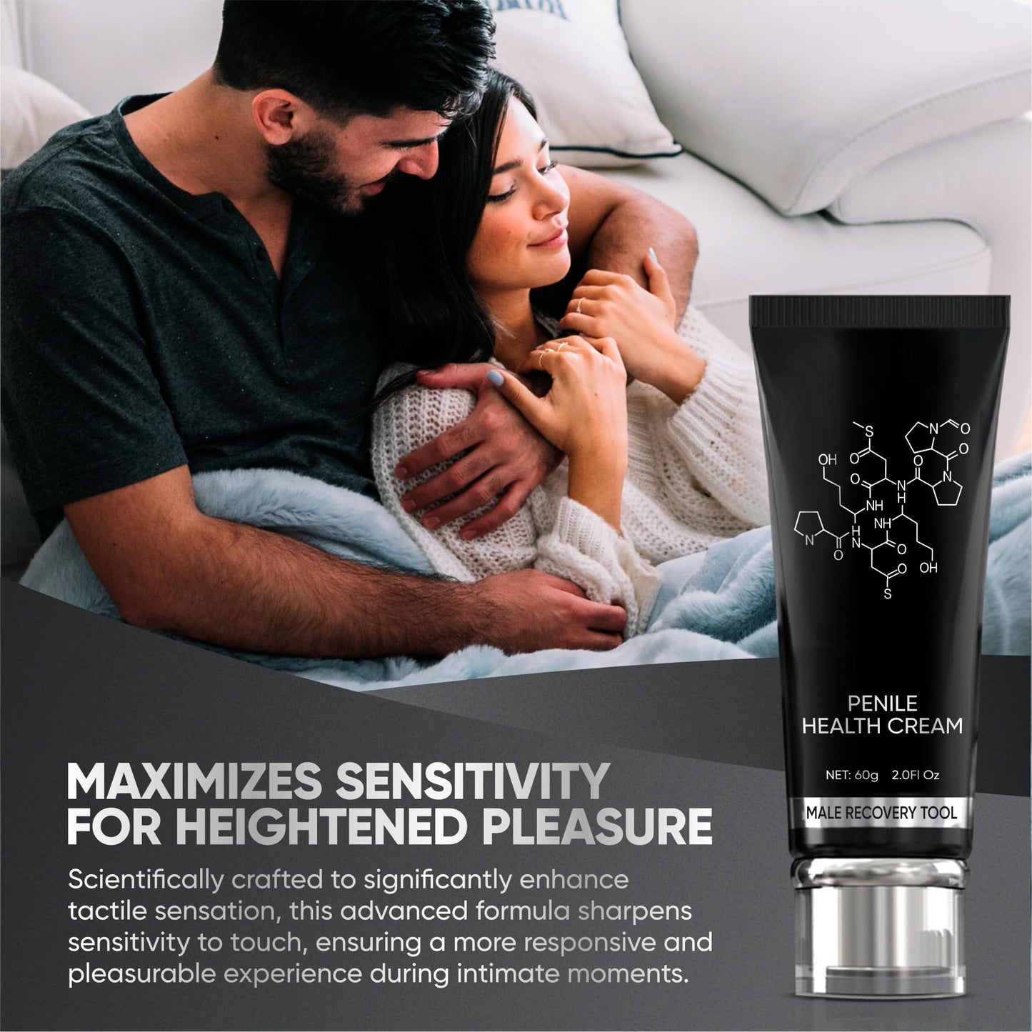 Irvy Penile Health ED Cream for Men to Get Hard Fast - Acting Male Topical Cream, 1.75 Fl Oz – Male Re-Vitalize Formula Med3000 Gel for Men for Moisturizing, Soothing, and Enhancing Comfort