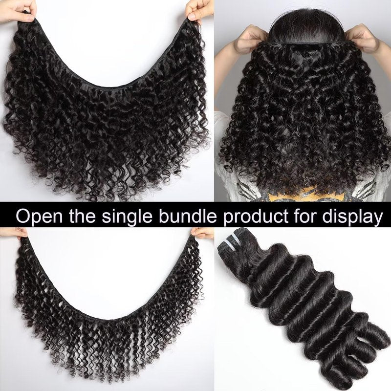 Lemoda 5x5 HD Lace Closure Burmese Loose Deep Wave Curly HD Transparent Lace Frontal Closure 14Inch 100% Virgin Human Hair Lace Frontal Closure Free Part Natural Black