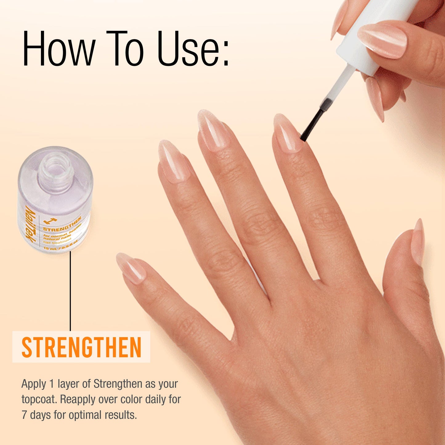 Nail Tek Formula 2 Nail Strengthener Polish – Protein-Enriched Repair Treatment for Soft, Peeling & Weak Nails, Restore Nails Strength, 0.5 fl oz