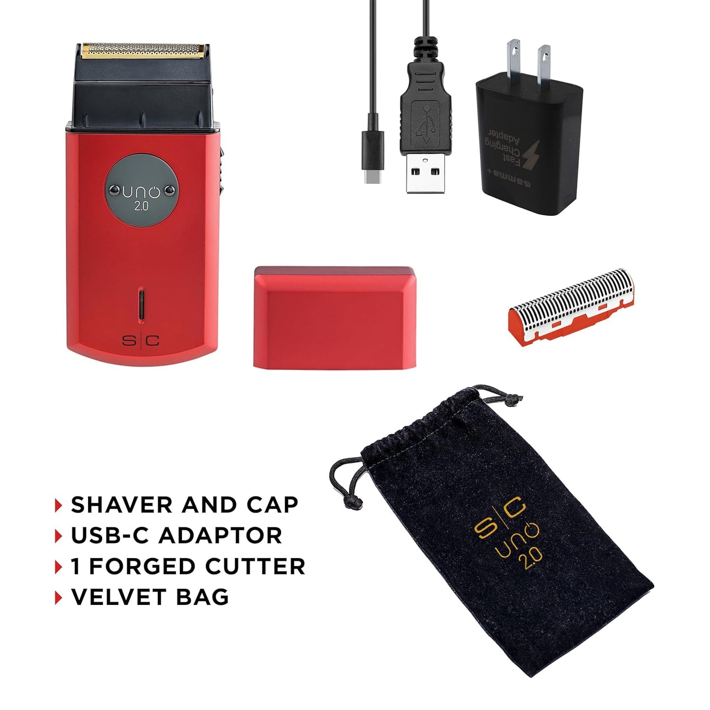 StyleCraft Uno Cordless Foil Shaver - Portable Mini Size with Gold Titanium Head & Turbocharged Motor