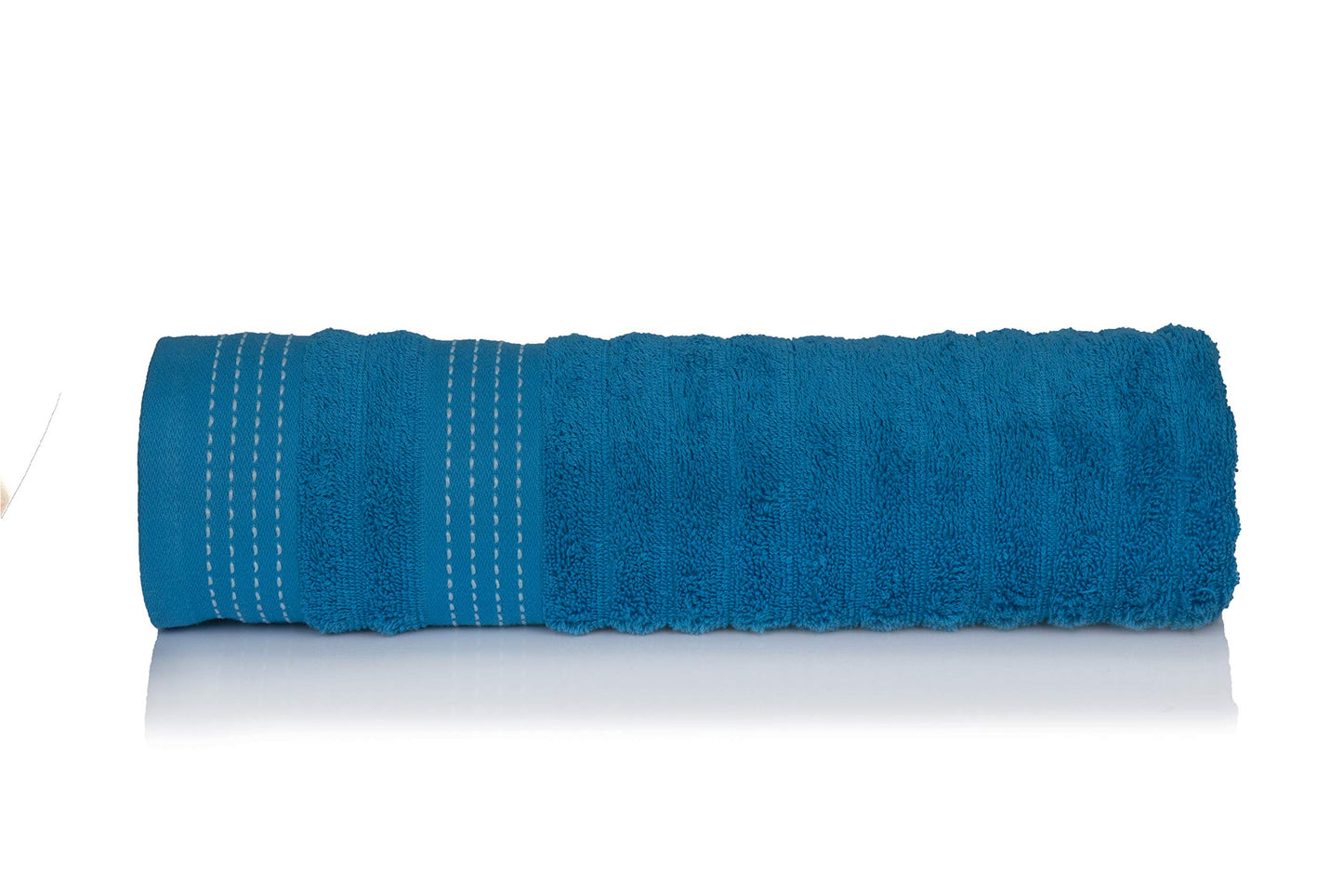 CASA COPENHAGEN Elegance Collection Towels 550 GSM 2 Bath Towel 2 Hand Towel 2 Washcloths, Super Soft Egyptian Cotton 6 Towels Set for Bathroom, Kitchen & Shower - Teal + Pink